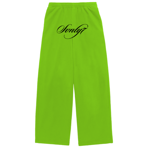 Cursive Pants - Electric Green