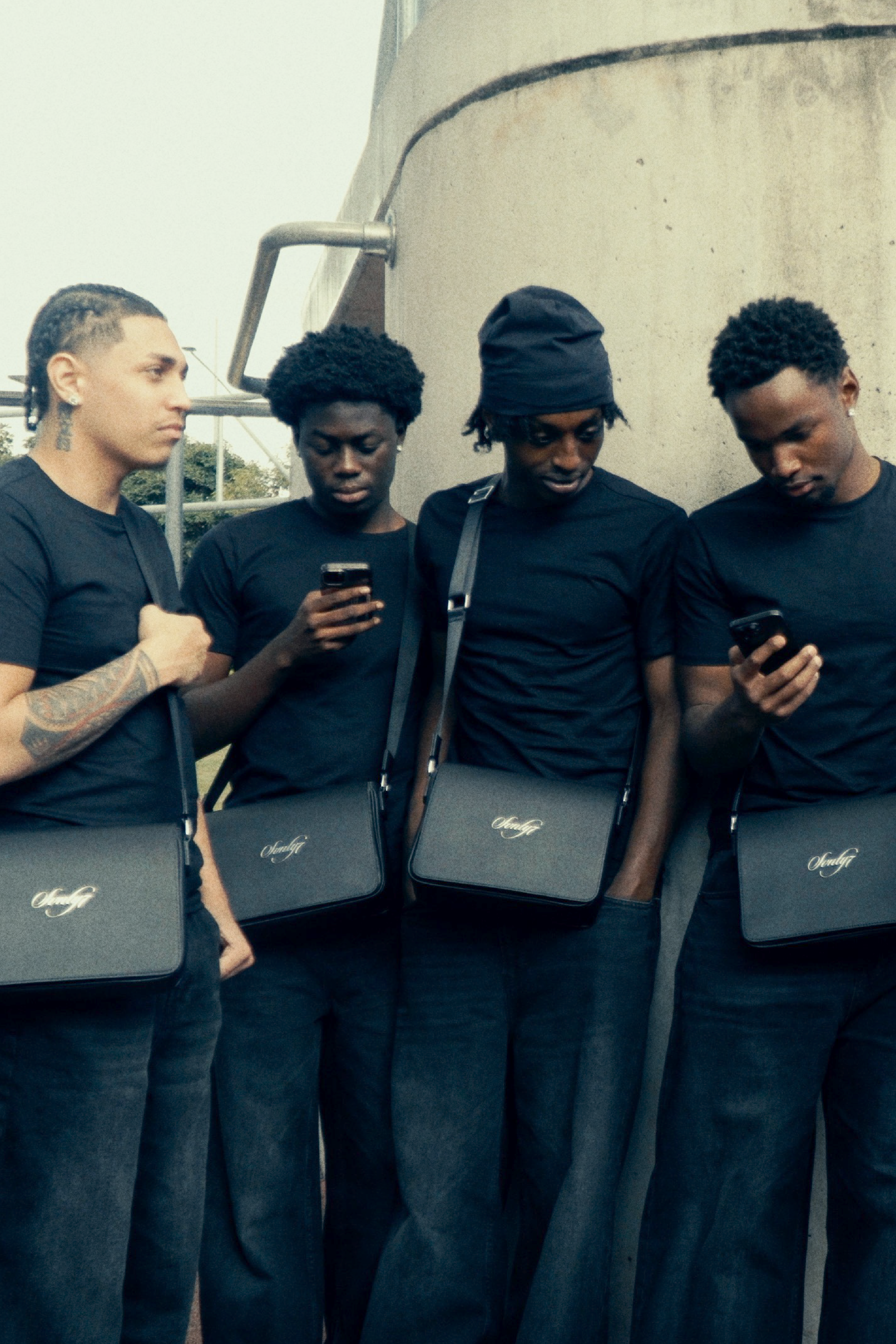 Cursive Messenger Bag